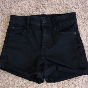 American Eagle black jean shorts